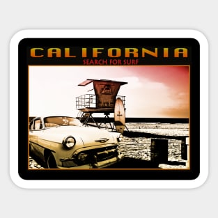 SURFING CALIFORNIA WAVES AND BEACHES Sticker